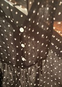 Chic Polka Dot Bell Sleeve Top