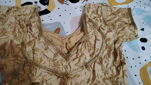 Beautiful Embroidery Golden blouse 🌼