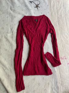 printerest y2k fitted knit sweater