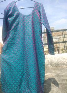 Shimmer Double Shade Turquoise Kurti 😍Looks Very