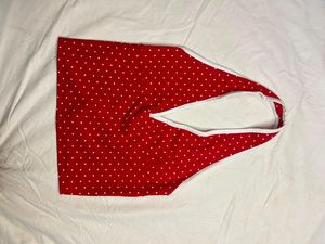 Red Polka Dot Halter Top