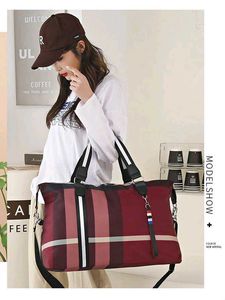 Stylish Plaid Weekender Bag