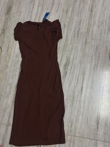Women's Brown Fit & Flare Dress