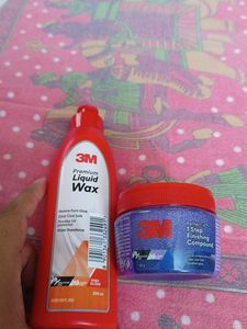 3M  premium liquid Wax and 1 Step finishing Compou