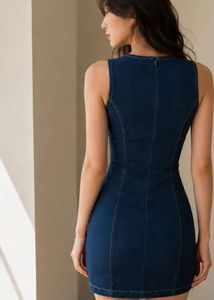 Sleeveless Denim Mini Dress