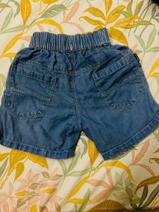 Unisex Blue Denim Shorts
