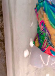 Vibrant Tropical Print Crop Top