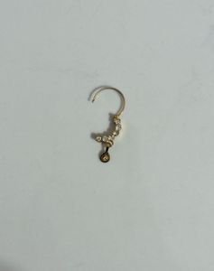 Elegant Gold Nose Pin with Stones
