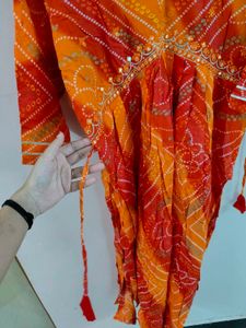Ethnic Orange Printed Kurta