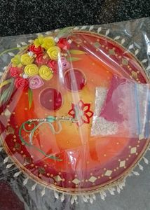 rakhi thali handmade,Decorative Pooja Thal
