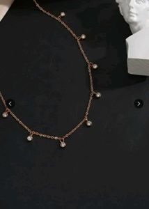 Elegant Rose Gold-Plated Necklace