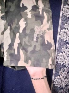 Camo Denim Shorts