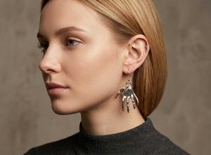 Gothic Skeleton Hand Dangle Earrings
