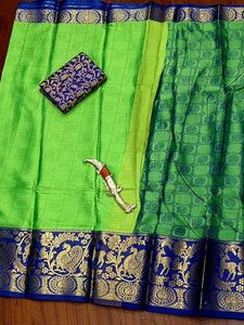 Elegant Green Banarasi Silk Saree