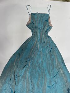Elegant Teal Silk Maxi Dress