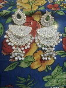 New  Silver colour Jhumka Earrings (NEVER USED)