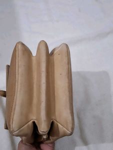 vintage  Tan Leather Clutch Bag