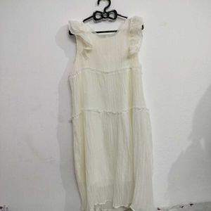 White Tiered Ruffle Dress