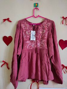 Embroidered Tassel Tunic - Brand New!