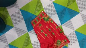 Red Embroidered Blouse