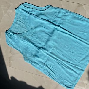 Blue Embroidered top