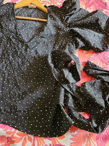 Polka Dot Wrap Top