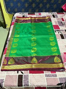 Vibrant Green Kanjeevaram Art Silk Saree