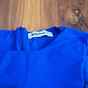 Electric Blue Cut-Out Detail Dress