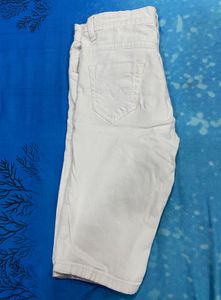 White  Denim Shorts