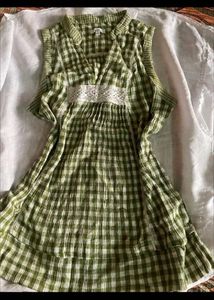 Sale!!Green Gingham Sleeveless Top