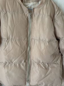 Beige Puffer Jacket oversize