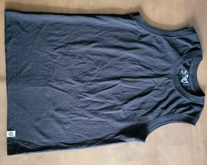 Men's Black Sleeveless T-Shirt
