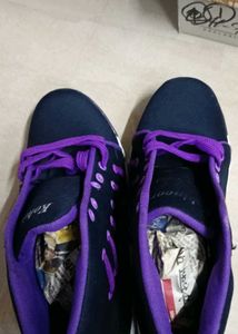 Stylish Black &amp; Purple Sneakers