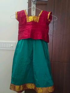 Beautiful Teal & Maroon Ethnic Dress