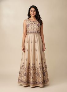 Elegant Embroidered Ethnic Gown