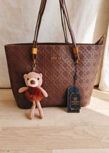 🆕korean style  Tote Bag with Teddy Charm