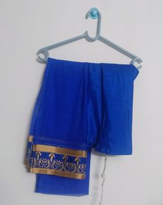 Blue Netted Anarkali