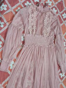 Sheer Pink Lace Dress