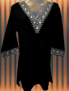 Elegant Black Kurta with Silver Embroidery