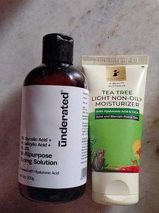 Underrated Toning Solution & Pilgrim Moisturizer