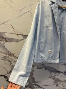 Light Blue Cropped Blazer