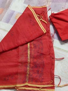 Vibrant Red Kurta Set with Dupatta