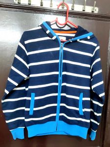 Striped Zip-Up Hoodie