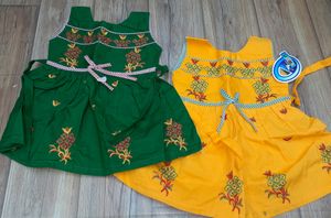 Frock With Thread Work 🧚‍♀️ ( Pack Of 2 )