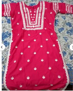 Vibrant Pink Embroidered Kurta