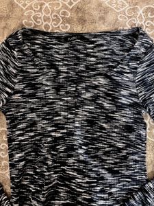 Zudio Black & White Marled Top