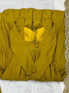 Elegant Mustard Kurta Set with Dupatta