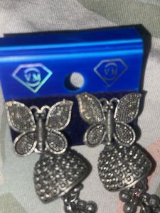 Boho Butterfly Jhumka Earrings