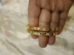 24kt Real Gold Plated CZ Bangles
