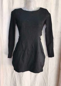 Chic Black Lace Detail Mini Dress
